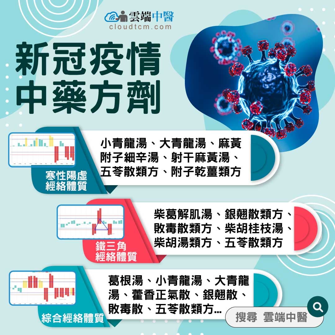 依照經絡體質面對感冒的主要中藥方劑
