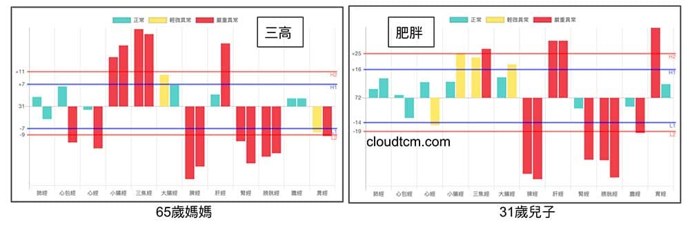 媽媽與兒子都有類似的症狀，及相似的經絡體質