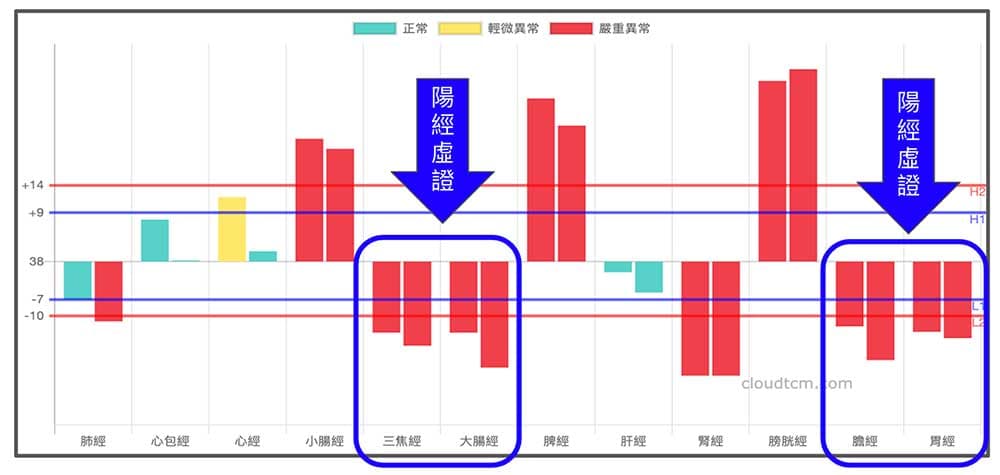 秋冬期間常見的典型一派陽虛經絡型態