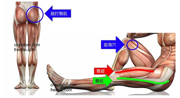 改善腳冷的敲打部位