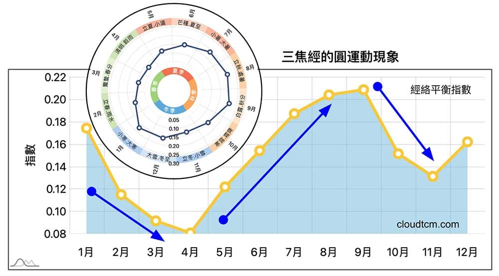 三焦經的圓運動現象