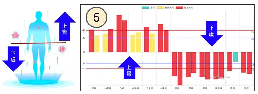 秋冬常見上實下虛經絡型態