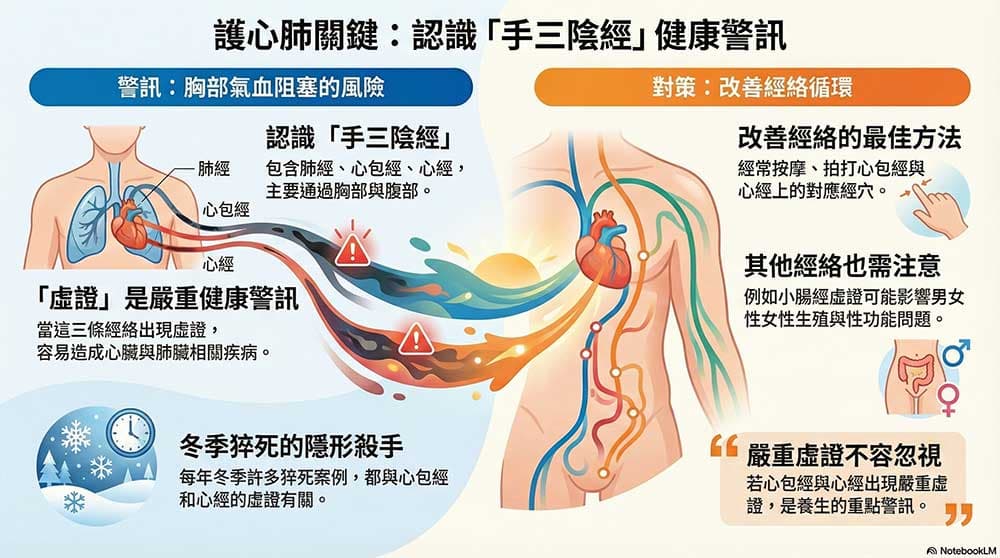 觀察及調整平衡手三陰經能量是養生重點