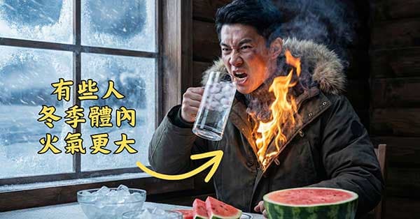 有些人在寒冬季節，體內火氣反而更大