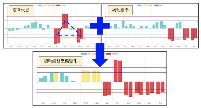 進入初秋之後，一定比例的人經絡型態大幅轉變