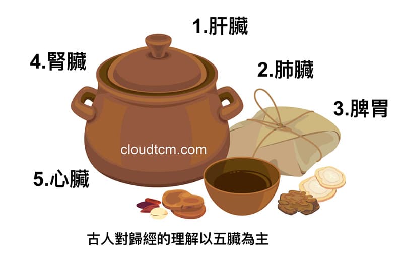 古人對中藥歸經的理解以五臟為主