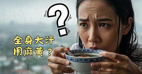 長夏季節嚴重大汗，運用含有麻黃的中藥方劑卻很有效