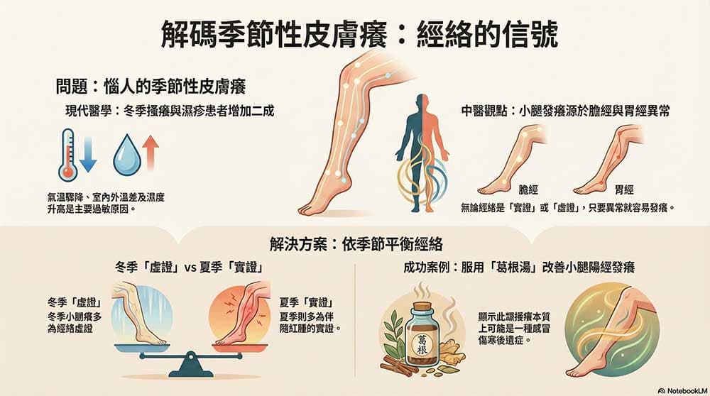 季節性的皮膚癢與經絡有關