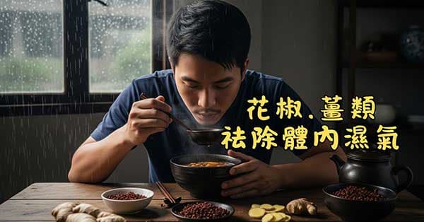 中醫認為花椒與薑類具有除濕氣的功效