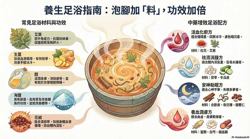 泡腳可以配合中藥材