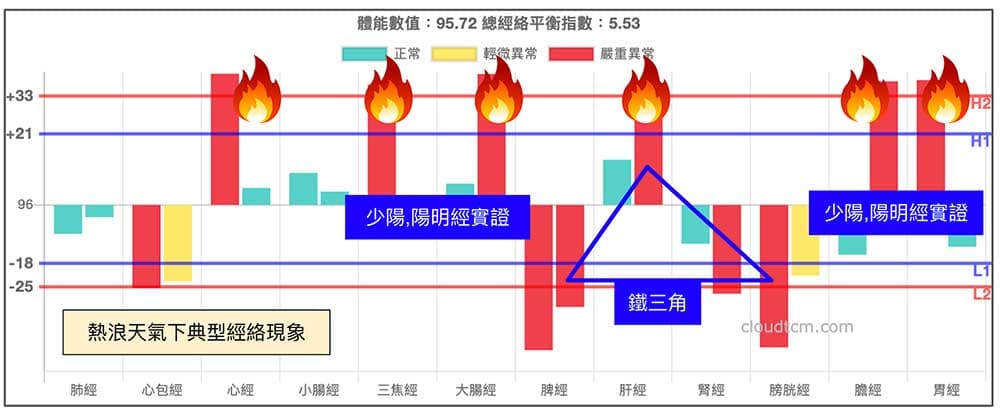 熱浪下的主要經絡型態
