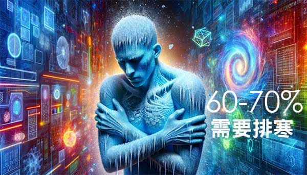 北半球大約有60~70%的人需要排寒