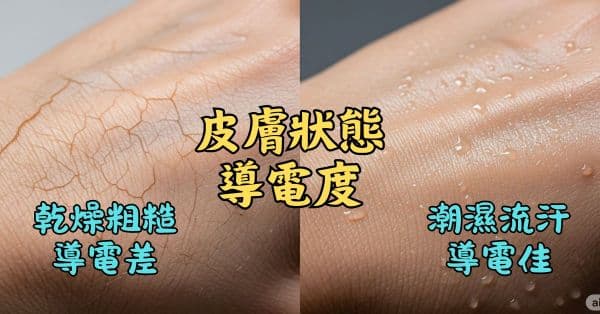 皮膚狀態會影響導電性