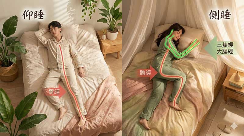 睡覺時寒氣入侵影響到的主要陽經