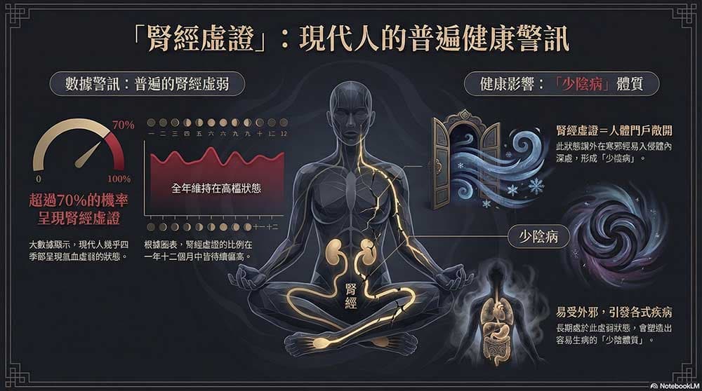 現代人長年腎經虛證，成為體質現象