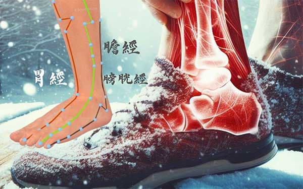 腳踝疼痛與陽經密切相關