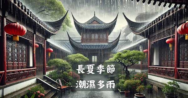 北半球長夏季節濕氣重，經常下雨