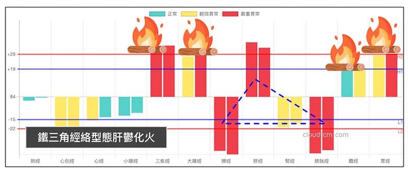 黃芩適合鐵三角經絡化火的經絡型態