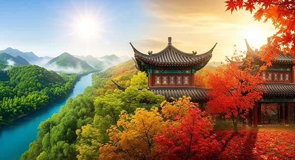 夏季轉入秋季之後，天氣將逐漸開始涼爽