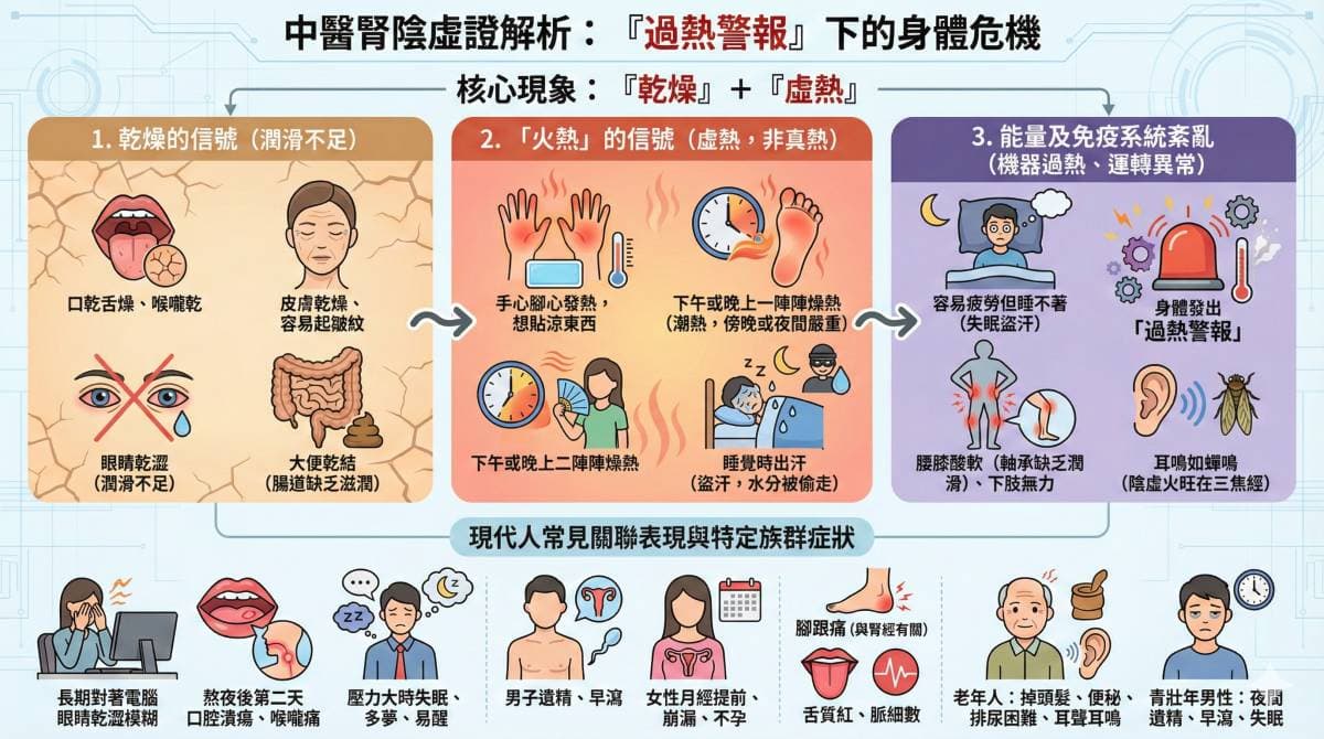 腎陰虛相關的症狀