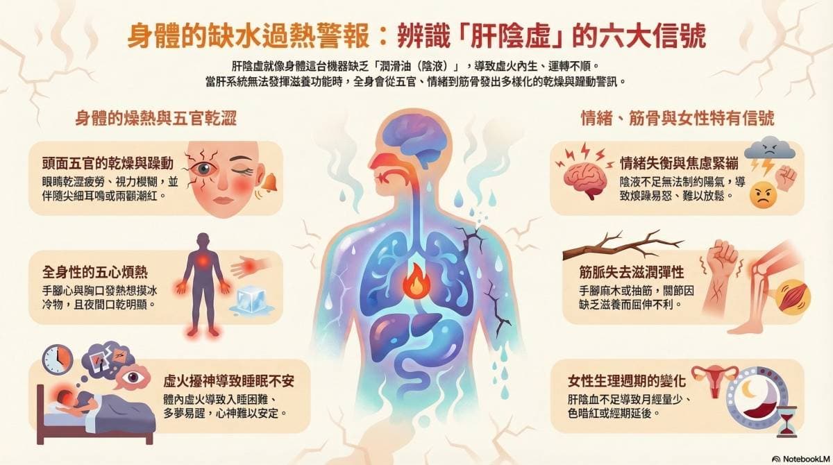 肝陰虛的主要症狀