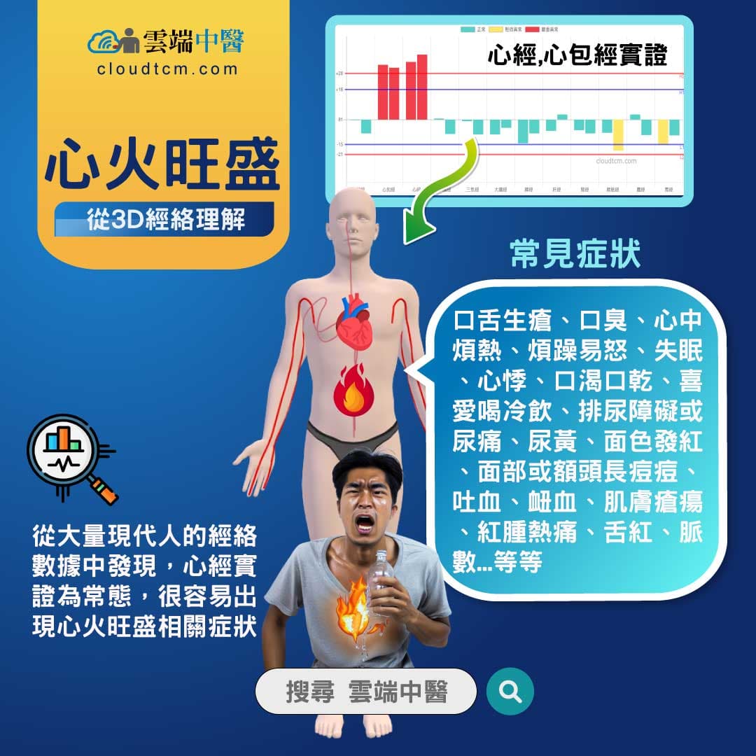 心火旺盛經絡圖