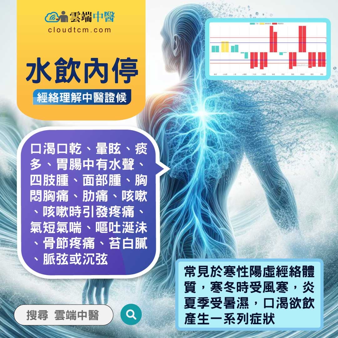 水飲內停經絡圖