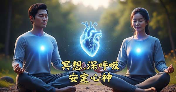 練習冥想與深呼吸可以安定心神