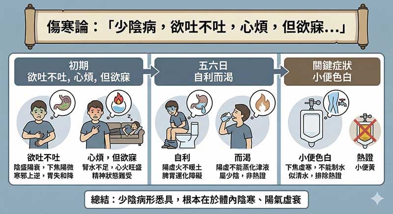 少陰病體內陰寒，陽氣虛衰