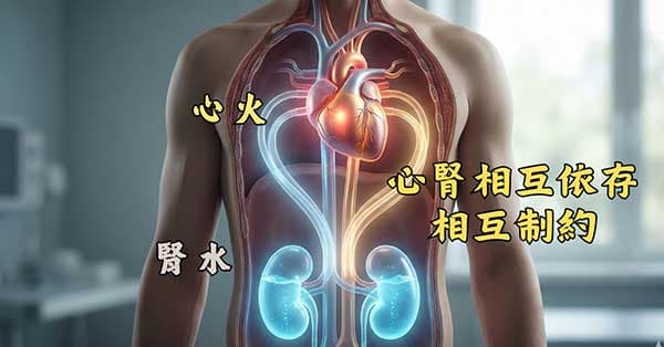 中醫的心臟與腎臟，處於交互作用的狀態