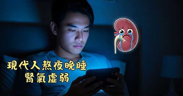 現代人的生活，很容易導致腎氣虛弱