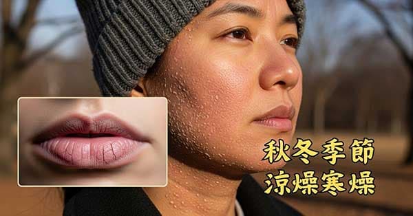 秋冬季節涼燥寒燥，容易皮膚乾裂