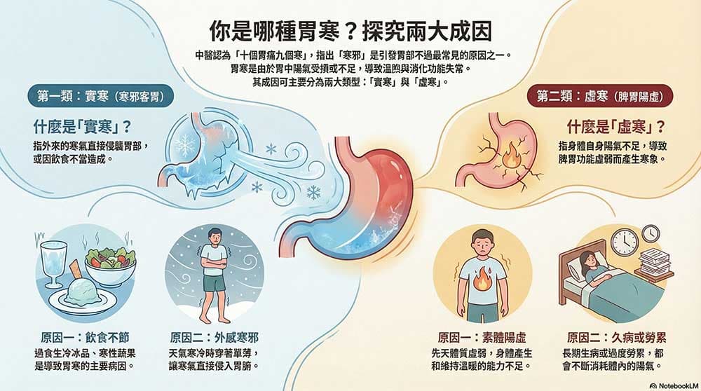 造成胃寒有許多原因