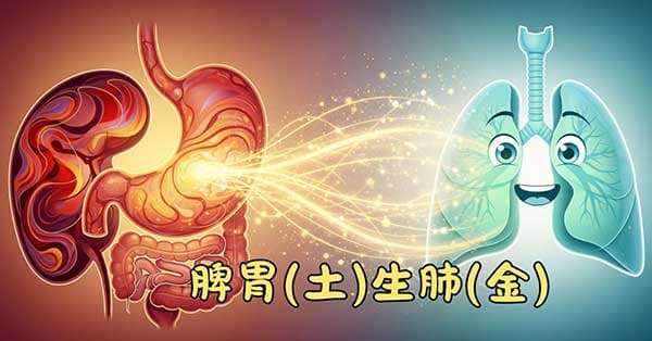 依照五行原理，脾胃土可以生肺金