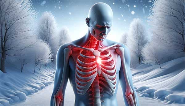冬季期間容易出現胸骨的疼痛