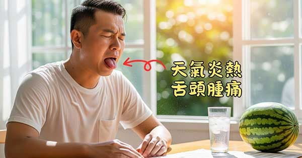 天氣炎熱的時候,舌頭容易出現腫痛的現象