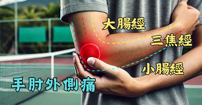 影響手肘外側的經絡,主要是手三陽經