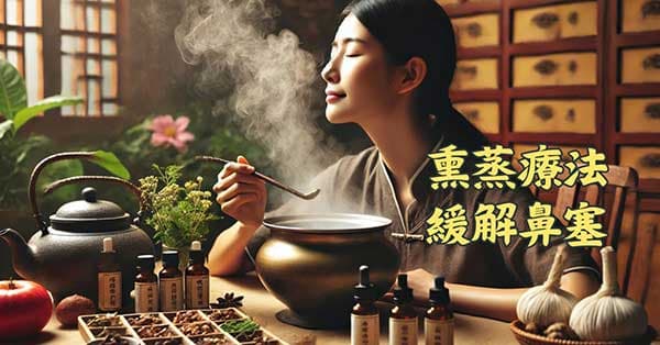 熏蒸中藥及精油療法,也可以緩解鼻塞