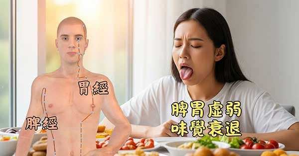 脾胃虛弱的人,容易出現味覺衰退