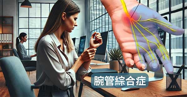 現代人在電腦前工作,也會出現腕管綜合症