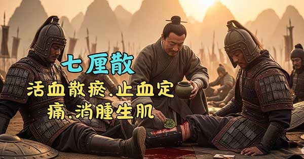 七厘散最初為軍中急救用藥,古代軍營常用