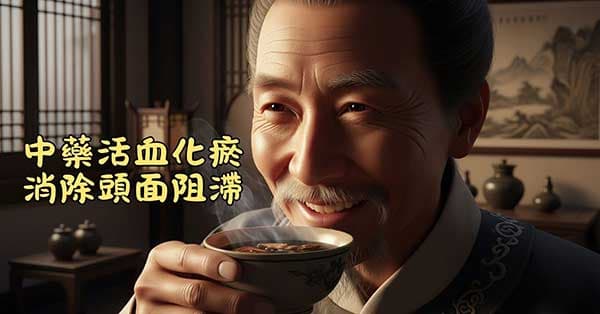 運用中藥活血化瘀,消除頭面阻滯