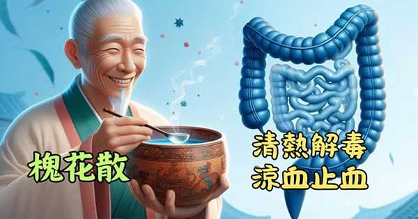 運用槐花散,清熱解毒涼血止血