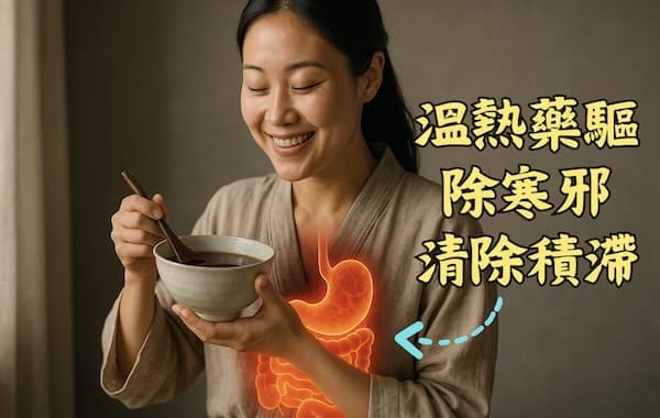 運用溫熱中藥清除腹部寒邪積滯