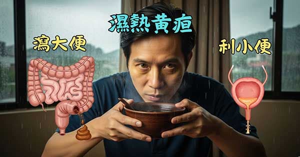 透過瀉大便、利小便改善濕熱黃疸