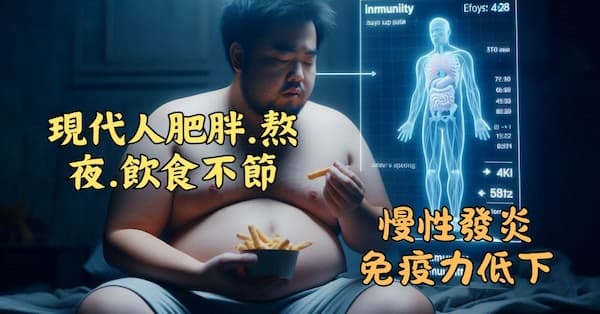 現代人體內普遍慢性發炎,免疫力低下