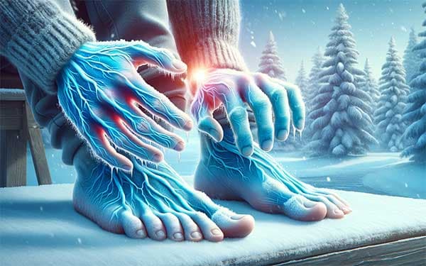 體內久寒者手腳冰冷,脈細欲絕