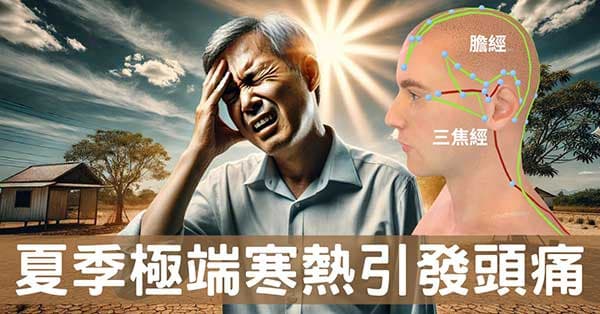 從炎熱夏季偏頭痛,觀察經絡極端寒熱的8種現象!