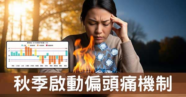 秋季8-9月啟動偏頭痛,觀察少陽、陽明經失衡秘密!