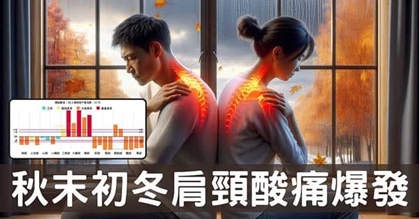 從經絡數據看季節變化,為何秋末初冬肩頸痠痛爆發?